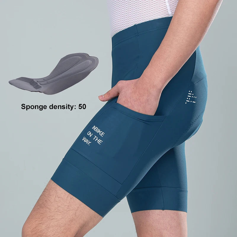 INBIKE Pro Summer Men's Cycling Shorts Bicycle Pants Shock-absorbing Cycling Clothing Mountain Road Bike Tousers With pocket