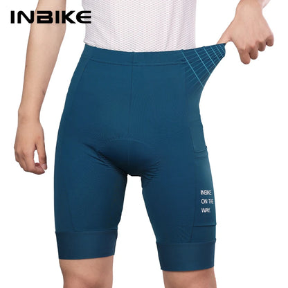 INBIKE New Summer Man Cycling Shorts with Pocket Breathable Men's Bike Pants Biking Clothing Quick Dry MTB Road Bicycle Shorts