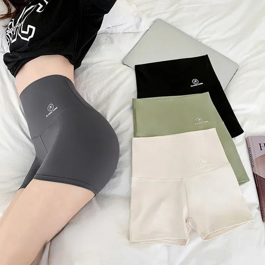 2025 Women's Summer 3/4 Tight Skirt Pants Anti glare, Thin Style Breathable Semi transparent Nylon Bottom Safety Shorts
