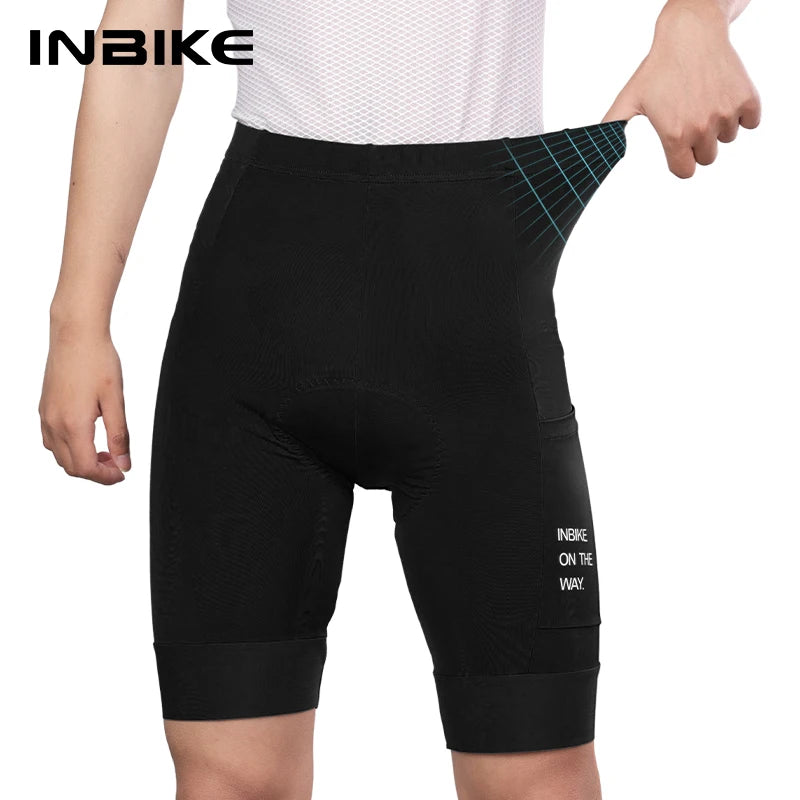 INBIKE New Summer Man Cycling Shorts with Pocket Breathable Men's Bike Pants Biking Clothing Quick Dry MTB Road Bicycle Shorts