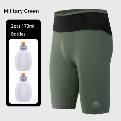 AONIJIE FM5120 Man Male Sports Quick Drying Compression Shorts Tight Elastic Fifth Pants For Summer Training Running Cycling