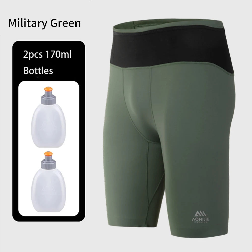 AONIJIE FM5120 Man Male Sports Quick Drying Compression Shorts Tight Elastic Fifth Pants For Summer Training Running Cycling