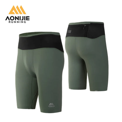 AONIJIE FM5120 Man Male Sports Quick Drying Compression Shorts Tight Elastic Fifth Pants For Summer Training Running Cycling