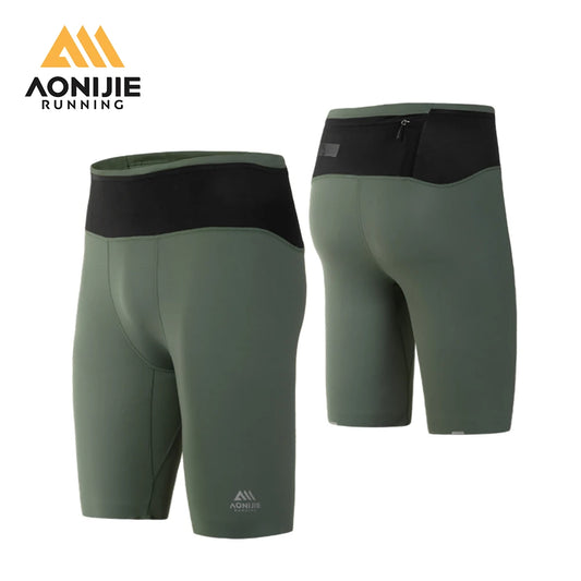 AONIJIE FM5120 Man Male Sports Quick Drying Compression Shorts Tight Elastic Fifth Pants For Summer Training Running Cycling