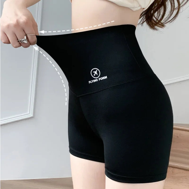 2025 Women's Summer 3/4 Tight Skirt Pants Anti glare, Thin Style Breathable Semi transparent Nylon Bottom Safety Shorts
