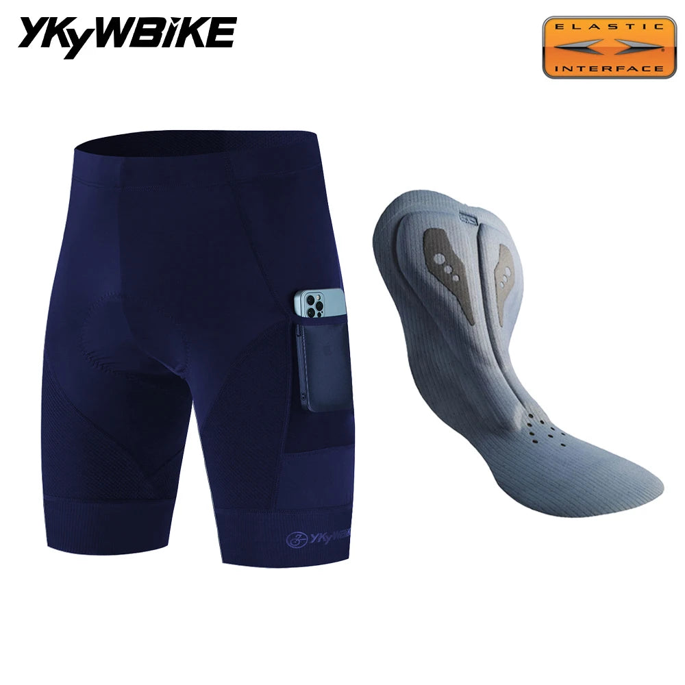 YKYWBIKE Cycling Shorts Padded Men Summer Road Bike Shorts Bicycle Pants Pro Team MTB Bicycle Clothing  Tights Long Distance